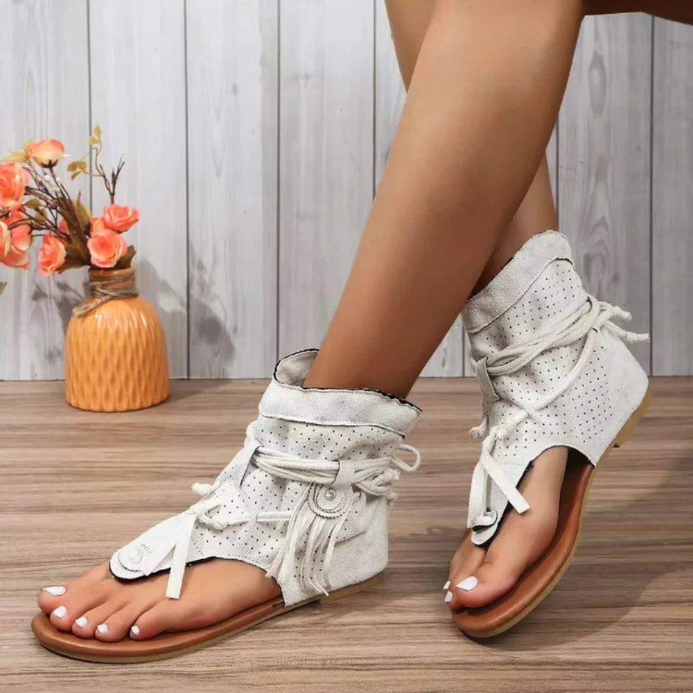 Sandalen met Franjes en Vetersluiting