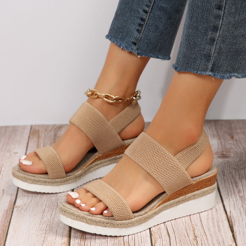 Sandalen met Hoge Plateauzool