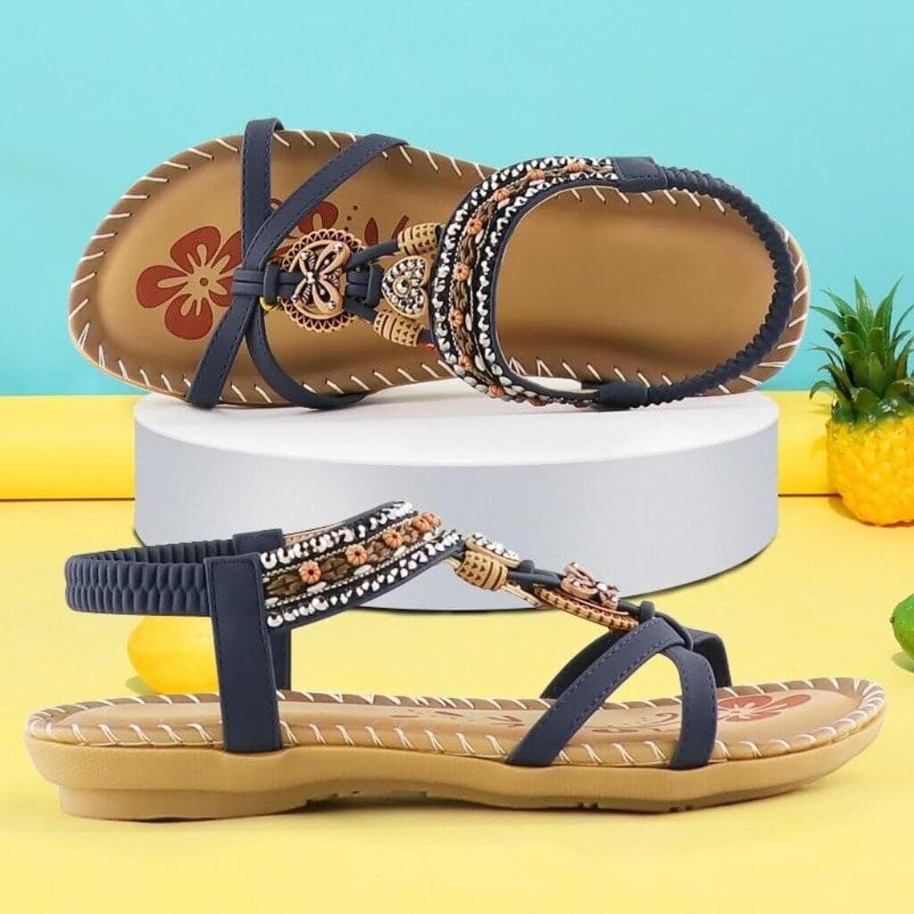Sandalen met Open Teen en Elastische Band