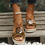 Sandalen met Verstelbare Banden en Plateauzool