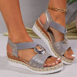 Sandalen met Verstelbare Bandjes en Platform