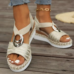 Sandalen met Verstelbare Bandjes en Platform