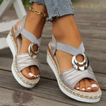 Sandalen met Verstelbare Bandjes en Platform