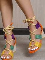 Sandalen met Verstelbare Touwsluiting