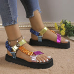 Strappy Sandalen met Multicolor Banden