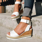 Wedge Sandalen met Kurk Hak
