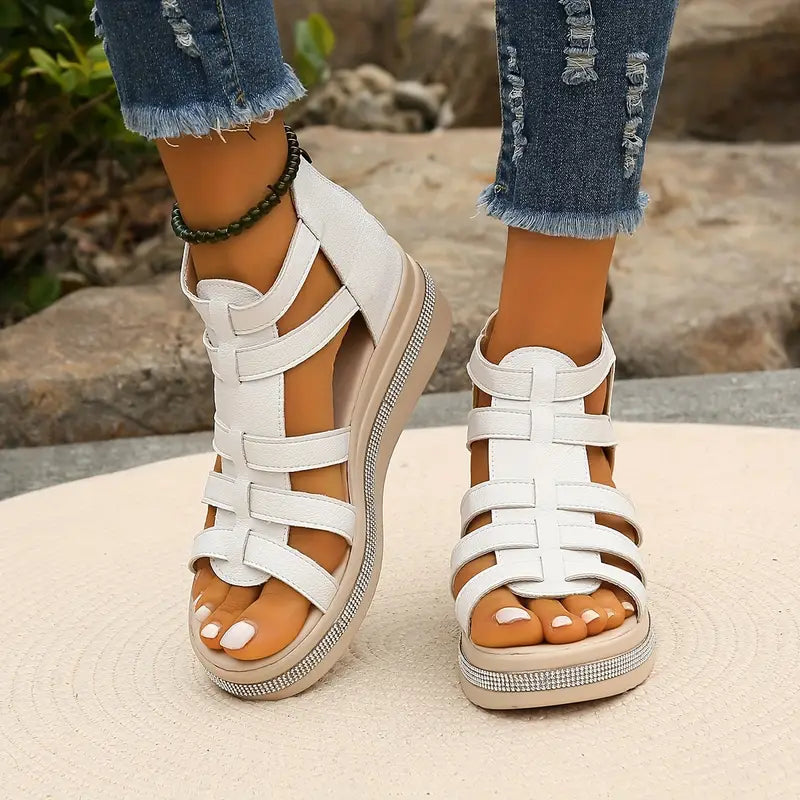 Wedge Sandalen met Rhinestones