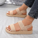 Wedge Sandalen met Verstelbare Banden