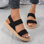 Wedge Sandalen met Verstelbare Banden