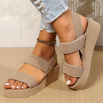 Wedge Sandalen met Verstelbare Banden