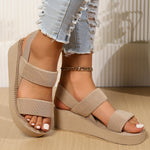 Wedge Sandalen met Verstelbare Banden