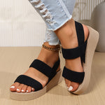 Wedge Sandalen met Verstelbare Banden