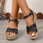 Wedge Sandalen met Verstelbare Bandjes