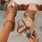 Wedge Sandalen met Verstelbare Bandjes