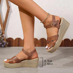 Wedge Sandalen met Verstelbare Bandjes