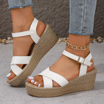 Wedge Sandalen met Verstelbare Bandjes