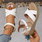 Wedge Sandalen met Verstelbare Bandjes