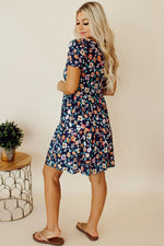 A-lijn Bloemenjurk met Korte Mouw - Floral Dresses - Jurkjes.co
