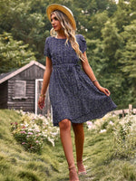 A-lijn Jurk met Bloemenprint en Strikceintuur - Mini Dresses - Jurkjes.co