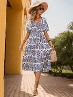 A-lijn Jurk met Etnische Print - Midi Dresses - Jurkjes.co