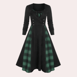 A-lijn Jurk met Geruit Ontwerp - Dresses - Jurkjes.co