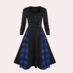 A-lijn Jurk met Geruit Ontwerp - Dresses - Jurkjes.co