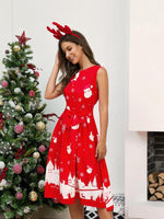 A-lijn Jurk met Kerstprint - Midi Dresses - Jurkjes.co