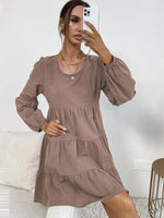 A-lijn Jurk met Lange Mouwen en Laagjes - Group10 - Jurkjes.co