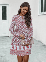 A-lijn Jurk met Paisleyprint en V-hals - Group4 - Jurkjes.co