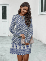 A-lijn Jurk met Paisleyprint en V-hals - Group4 - Jurkjes.co