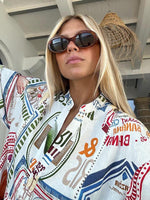 A-lijn Jurk met Patchwork en Knopen - Group11 - Jurkjes.co