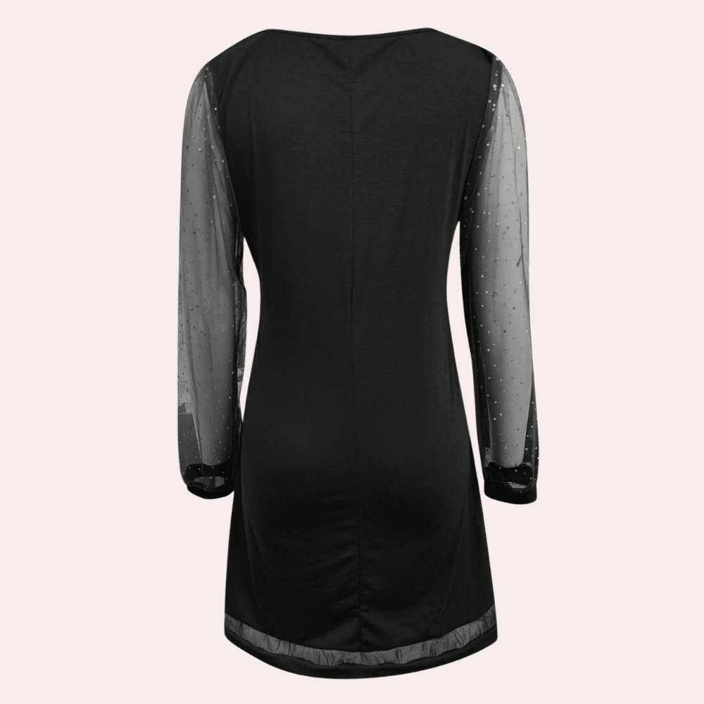 A-lijn Jurk met Transparante Mouwen - CB - Dresses - Jurkjes.co