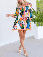 A-lijn Jurk met Tropische Print - Group9 - Jurkjes.co