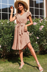 A-lijn Jurk met V-hals en Bloemenprint - Maxi Dresses - Jurkjes.co