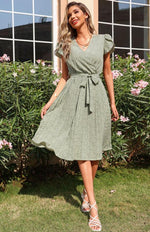 A-lijn Jurk met V-hals en Bloemenprint - Maxi Dresses - Jurkjes.co