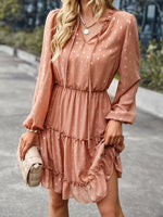 A-lijn Jurk met V-hals en Geometrisch Patroon - Mini Dresses - Jurkjes.co