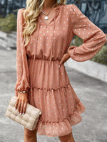 A-lijn Jurk met V-hals en Geometrisch Patroon - Mini Dresses - Jurkjes.co