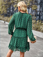 A-lijn Jurk met V-hals en Geometrisch Patroon - Mini Dresses - Jurkjes.co