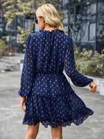 A-lijn Jurk met V-hals en Geometrisch Patroon - Mini Dresses - Jurkjes.co