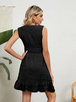 A-lijn Jurk met V-hals en Rimpelzoom - Mini Dresses - Jurkjes.co