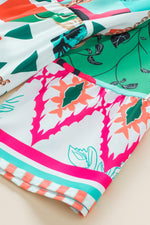 Abstracte Mini Jurk met Halve Mouwen en Notch Hals - Mini Dresses - Jurkjes.co