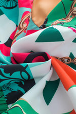 Abstracte Mini Jurk met Halve Mouwen en Notch Hals - Mini Dresses - Jurkjes.co