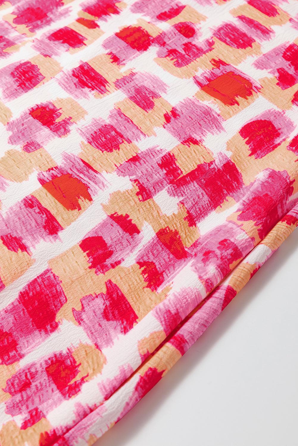 Abstracte Print Franje Hals Mouwloze Mini Jurk - Mini Dresses - Jurkjes.co