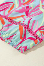 Abstracte Ricrac Gelaagde Jurk met Pofmouwen - Mini Dresses - Jurkjes.co