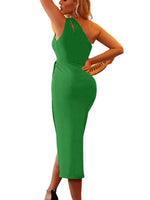 Asymmetrische Jurk met Open Schouder - Midi Dresses - Jurkjes.co