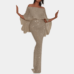 Avondjurk met Glanzende Ruches - CB - Dresses - Jurkjes.co