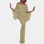 Avondjurk met Glanzende Ruches - CB - Dresses - Jurkjes.co