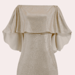 Avondjurk met Glanzende Ruches - CB - Dresses - Jurkjes.co