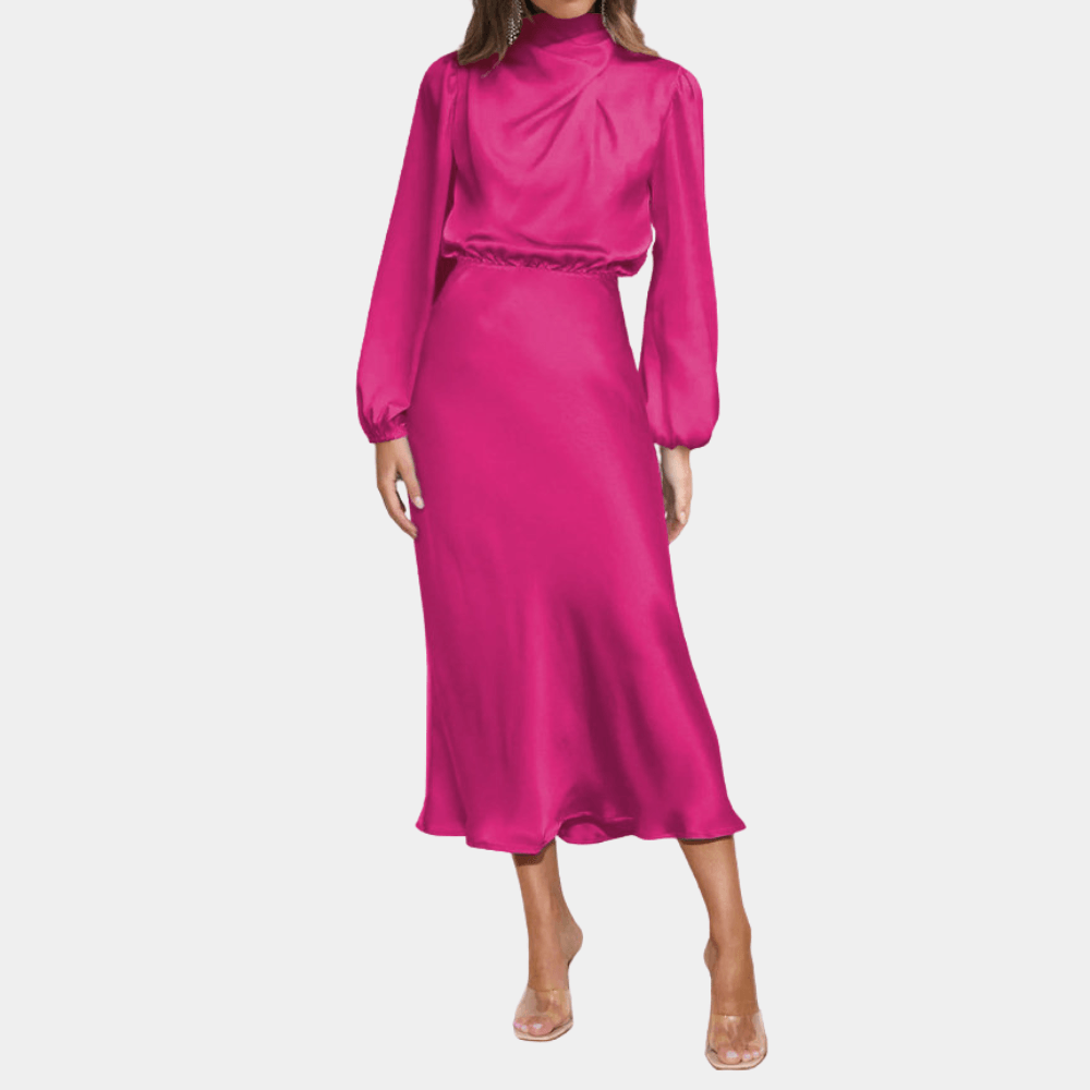 Avondjurk met Hoge Halslijn - Women Summer Dress - Jurkjes.co