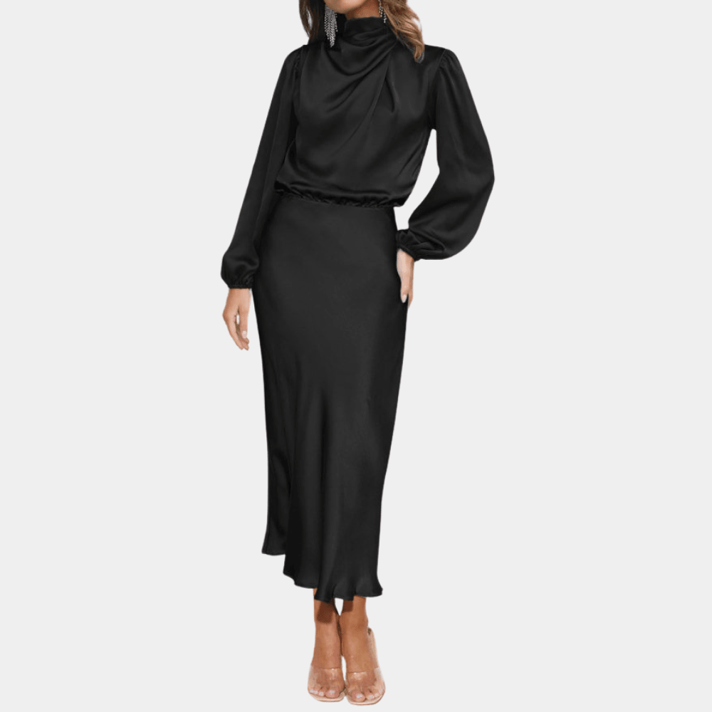 Avondjurk met Hoge Halslijn - Women Summer Dress - Jurkjes.co